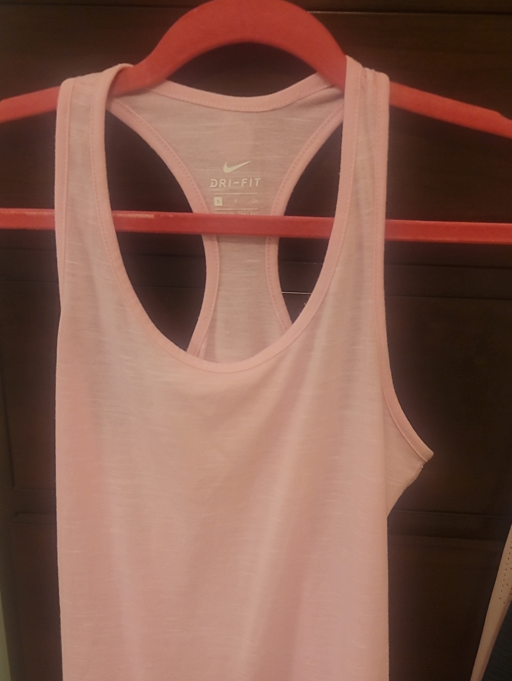 Nike Women's Light Pink Racerback Dri-FIT Tank